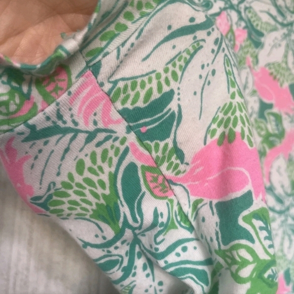 Lilly Pulitzer Size Small Geanna Short Sleeve Dress Floral Bird Print - Picture 7 of 10